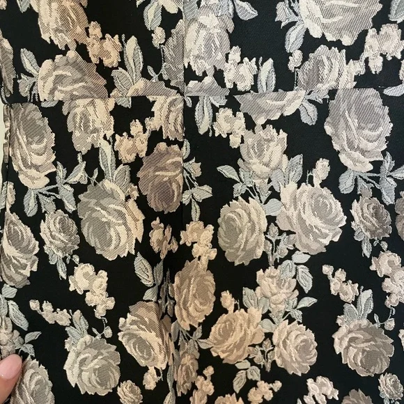 SAYLOR Black And Pink Floral Ruffle Shoulder Mini Dress Size Small - Picture 3 of 5